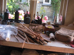 Resinate wood for firing