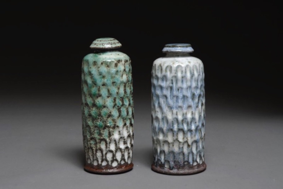 #44 Flasker m/top. Bottles w/top, H 25 cm, (S)